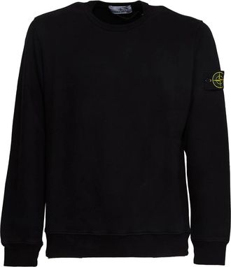 Stone Island Zwarte Sweatshirt Aw 25 Stijlvolle Casual Kleding - Heren - Sweatshirts - Zwart - S - Katoen - Hoodies & sweatvesten
