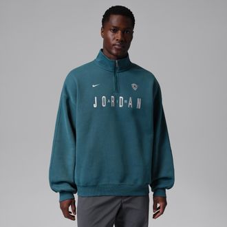Nike Jordan Mens Jordan Flight Graphic Fleece 1/4-Zip in Blue | IF1816-464