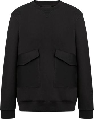 Dondup Felpa girocollo regular - Heren - Sweatshirts - Zwart - M - Katoen - Hoodies & sweatvesten