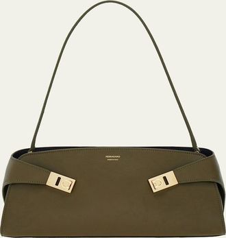 Ferragamo Hug East-West Leather Shoulder Bag