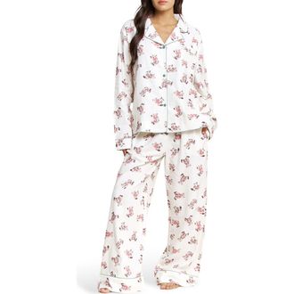 Honeydew Intimates Snooze Mode Long Pajamas in Ivory/Teddies at Nordstrom Rack, Size X-Small