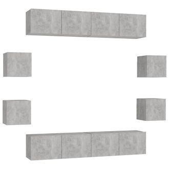 vidaXL Juego De Muebles De Sal&oacute;n 7 Piezas Gris Hormig&oacute;n Vidaxl