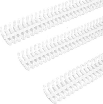 OEM 10 Lomos De Encuadernaci&oacute;n Click - 12 Mm - 30 Anillas - Blanco - Encuaderna Hasta 75 Hojas