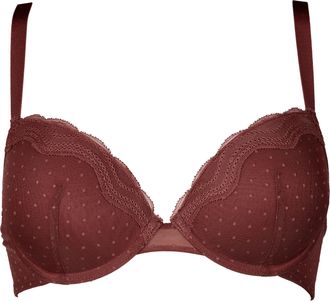 After Eden B&uuml;gel-BH AFTER EDEN, Damen, Gr. 70, Cup B, berry, Obermaterial: 87% Polyamid, 13% Elasthan, BHs B&uuml;gel-BH, mit Spitzendetails, verstellbare Tr&auml;ger