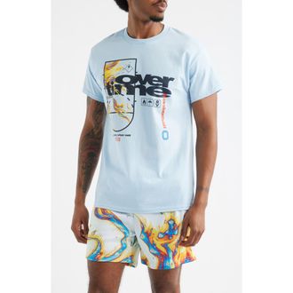 Overtime Splash Cotton Graphic T-Shirt in Blue at Nordstrom, Size Xx-Large