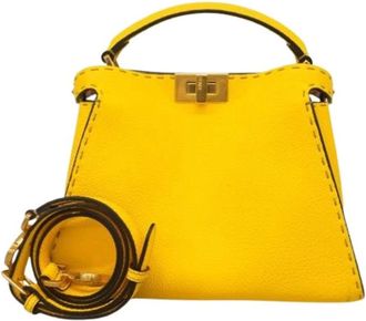 Fendi Pre-owned Handbags, female, Yellow, Size: ONE SIZE Pre-owned Vintage Handbag