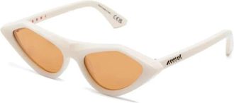 Marni 9G3 Tikbarri Cream Zonnebrillen - unisex - Zonnebrillen - Beige - 56 MM - Accessoires