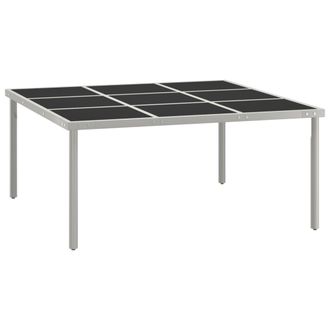 vidaXL Vidaxl - Mesa De Comedor De Jard&iacute;n Acero Y Vidrio 170x170x74,5 Cm