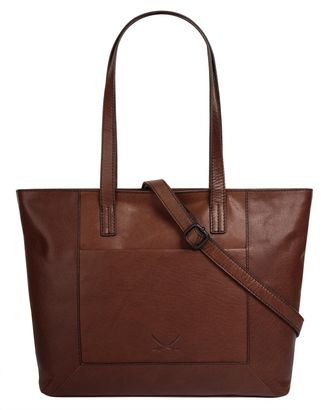 Sansibar Shopper SANSIBAR, Damen, Gr. B/H/T: 40cm x 27cm x 7cm onesize, braun (cognac), Leder, vintage, Taschen Shopper, echt Leder