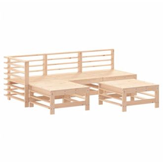 vidaXL Furniture Limited - Juego De Sof&aacute;s De Jard&iacute;n 5 Piezas Madera