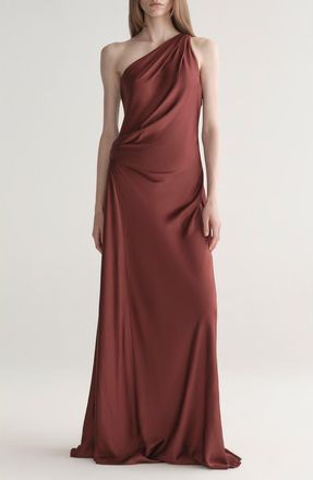A.L.C. Aster One Shoulder Gown in Black Cherry at Nordstrom, Size 0