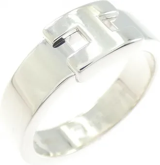 Herm&egrave;s Silver 925 Band Ring (Pre-Owned)