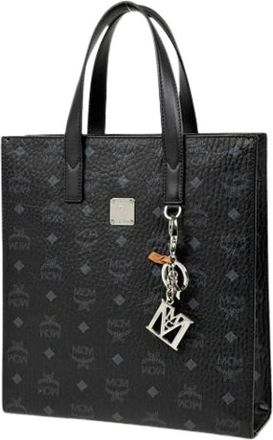 MCM Pre-owned Tote Bags, female, Black, Size: ONE SIZE Pre-owned Logogram Tote Bag