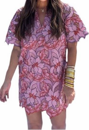 BuddyLove Lulu Short Sleeve Dress In Purple