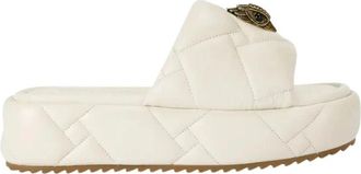 Kurt Geiger Kensington Puff Flatform - Dames - Sandalen - Beige - 37 EU - Leer - Schoenen