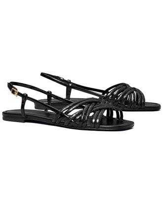 Tory Burch Multi Strap Snakeskin & Leather Sandal