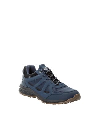 Jack Wolfskin Wanderschuh JACK WOLFSKIN WOODLAND 2 TEXAPORE LOW M, Herren, Gr. 42,5, blau (night blau), Synthetik, Textil, Schuhe Wanderschuh, wasserdicht, Trekking