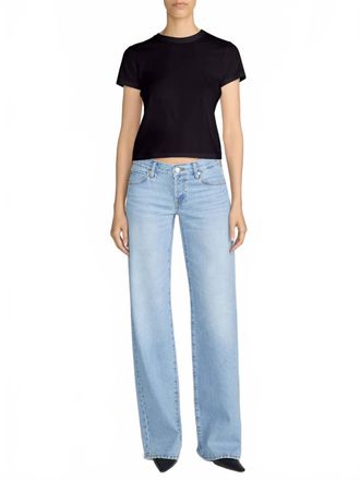 Frame Denim Low Rise Gray Jean In Dodger Offset Hem