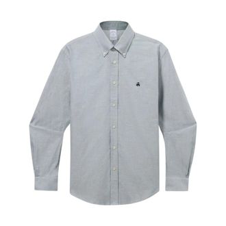 Brooks Brothers Regular Fit gestreept Oxford overhemd met button-down kraag - Heren - Casual Overhemden - Groen - L - Katoen - Overhemden