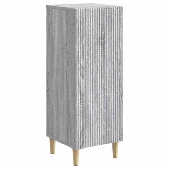 vidaXL Aparador Gris Sonoma 33 X 34,5 X 90 Cm Madera De Ingenier&iacute;a Vidaxl