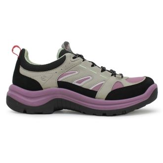 Ecco Ecco Offroad 822373 Leather Textile Womens Comfort Trainers - Black Gravel Lavender Mist - Size:UK 5-5.5