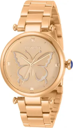 Invicta Wildflower Quartz Rose Gold Dial Ladies Watch 33234