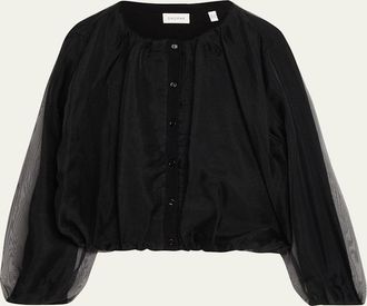House of Dagmar Chiffon Bomber Jacket