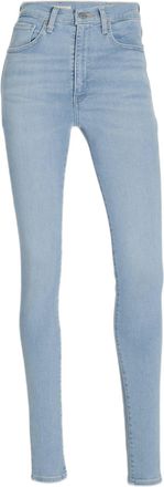 Levi's Mile High high waist super skinny jeans light indigo worn in