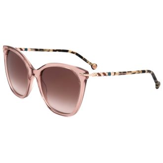 Carolina Herrera Womens Peach Havana 56mm Sunglasses