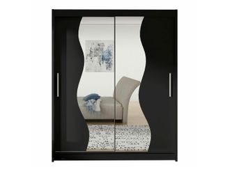 Mirjan24 Mobilier1 - Armario Closico 134, Negro, 200x150x58cm, Puertas De Armario: Correderas, N&uacute;mero De Estantes: 0