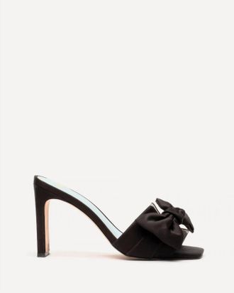 Frances Valentine Womens Hilary Heels In Black Satin
