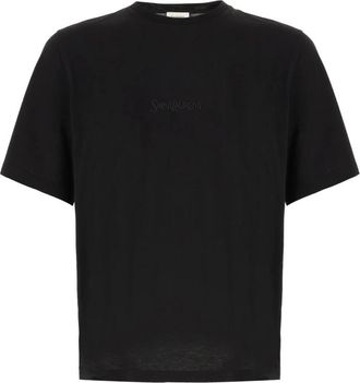 Saint Laurent T-Shirts, male, Black, Size: XL T-Shirt