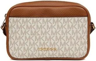Michael Kors Bolso bandolera peque&ntilde;o Jet Set con logo Signature - Bags - Mujer - Beige - ONE SIZE