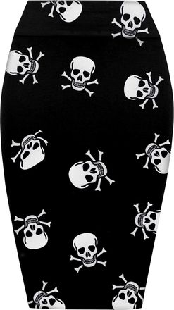 Janisramone Womens Ladies New Floral Printed High Waist Jersey Summer Bodycon Tube Pencil Short Mini Skirt