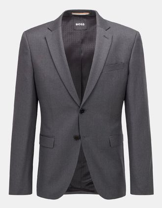 HUGO BOSS Mens H-Reymond-B1 Extra Slim Fit Suit Jacket - Grey - Size: 42/Long