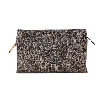 Borbonese Tassen, Dames, Zwart, ONE Size, Tijdloze leren schoudertas