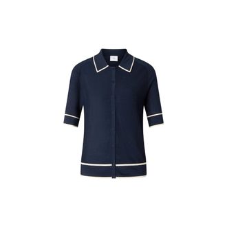 Bogner Peaches silk knit jacket for women - Navy blue - 34