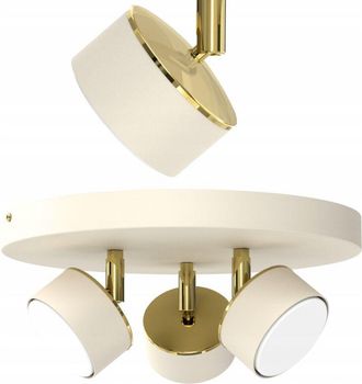 OEM L&aacute;mpara De Techo Crudo Beige Gx53 L&aacute;mpara Moderna Polaca C&iacute;rculo De 3 Puntos