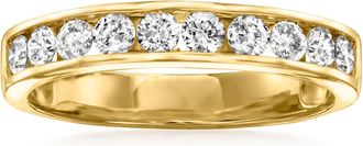 Ross-Simons Channel-Set Diamond Wedding Band in 14kt Yellow Gold