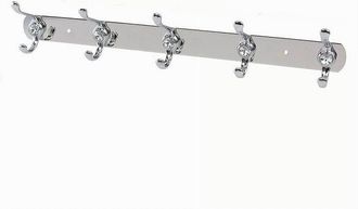 Trade Shop Trade Shop - Appendino Appendi Porta Asciugamani Con 5 Ganci Doppio Bagno Diamante 52174