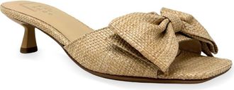Shushop Ella Kitten Heel Slide Sandal in Raffia at Nordstrom, Size 7.5