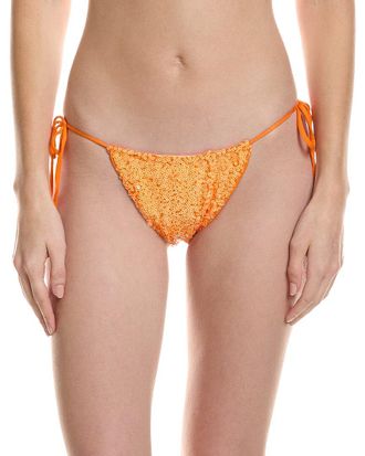 Norma Kamali Petite Sequin String Bikini Bottom