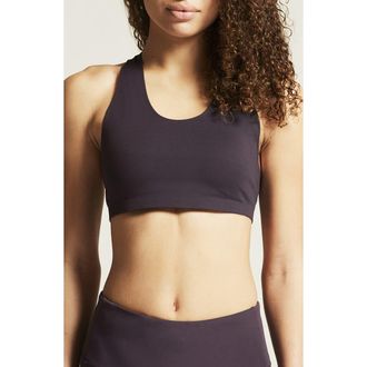 Craft Collective Padded Sports Bra in Dark Plum at Nordstrom, Size X-Small
