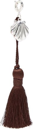 Timeless Pearly Marta Tassel Sterling Silver Keyring - Brown - One Size
