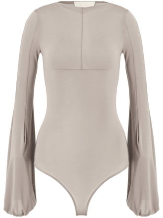 Genny puff-sleeve bodysuit - Neutrals