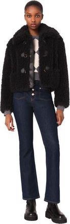 Maje Short curly coat in Anthracite Grey at Nordstrom, Size 34 Eu