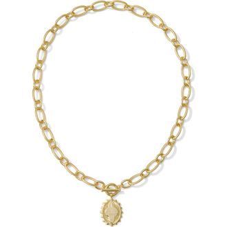 Kendra Scott Grandma Pendant Necklace in Gold Metal at Nordstrom