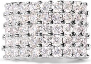 House of Brilliance 14k White Gold 4.0 Cttw Diamond 5 Row Ring Band at Nordstrom, Size 6