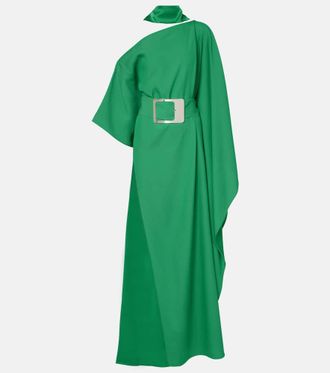 Taller Marmo Caftano Taylor monospalla in crêpe cady