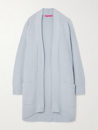 The Elder Statesman Cardigan Oversize In Cashmere - Blu